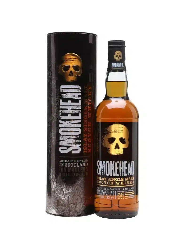 COFFRET WHISKY SMOKEHEAD 70CL 43° + 2 VERRES TUMBLER