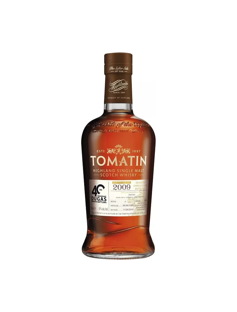 Whisky TOMATIN 2009 - Private Bottling 40 ANS DUGAS Whisky TOMATIN 2009 - Private Bottling 40 ANS DUGAS