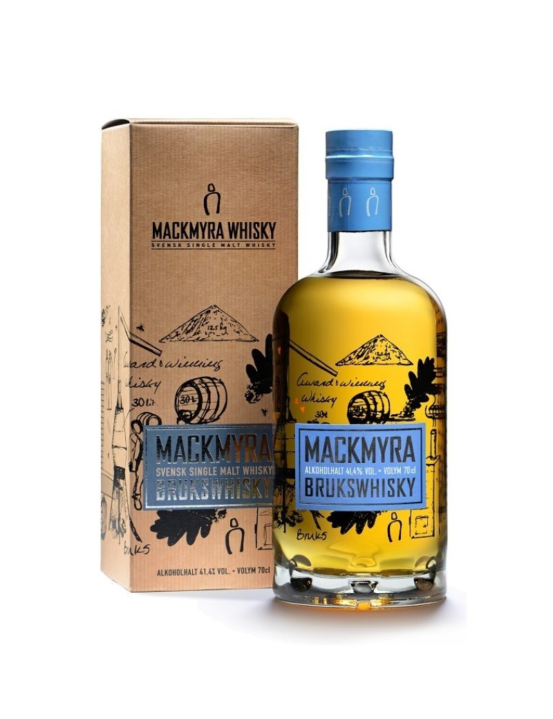 MACKMYRA Bruks Whisky 41,4% 70 cl et son étui.