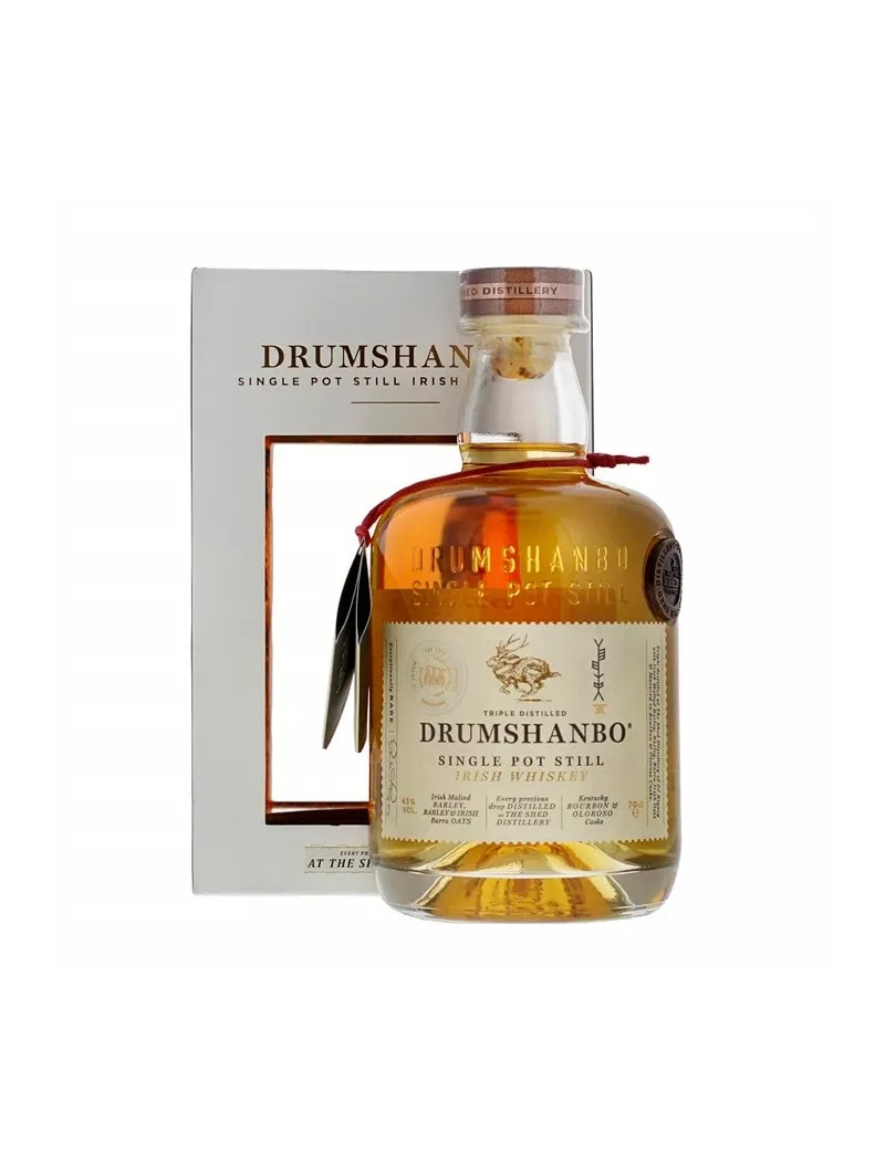 DRUMSHANBO Single Pot Still Irish Whiskey 43% 70 CL et son étui DRUMSHANBO Single Pot Still Irish Whiskey 43% 70 CL et son étui