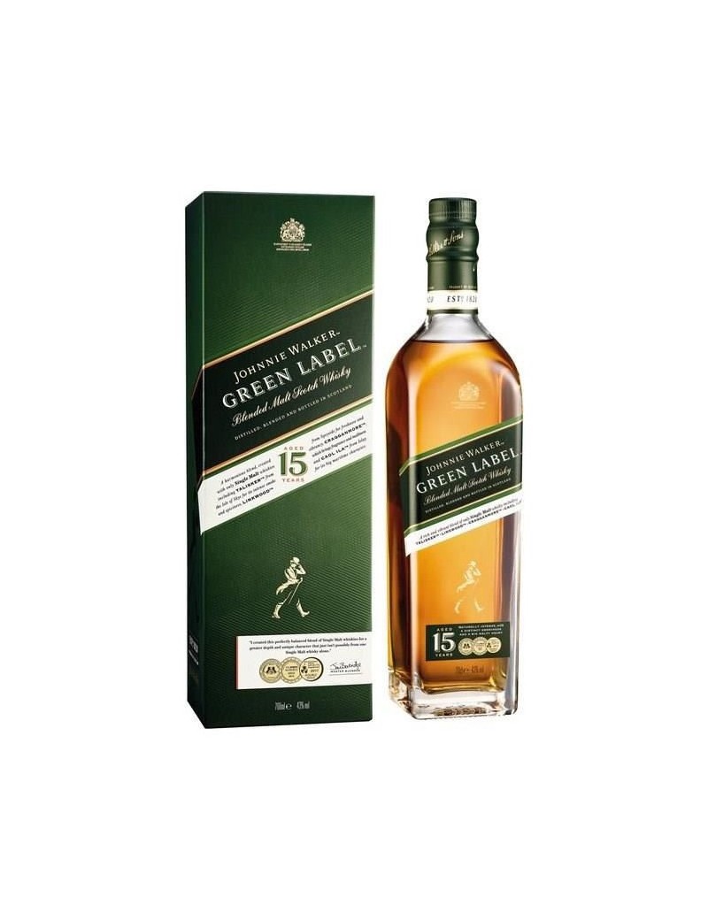 Whisky écossais Johnnie Walker 15 ans Green Label en étui