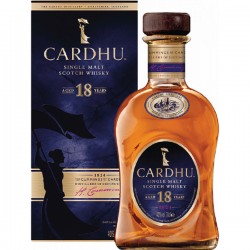 Whisky écossais Cardhu 18 ans 40% et son étui