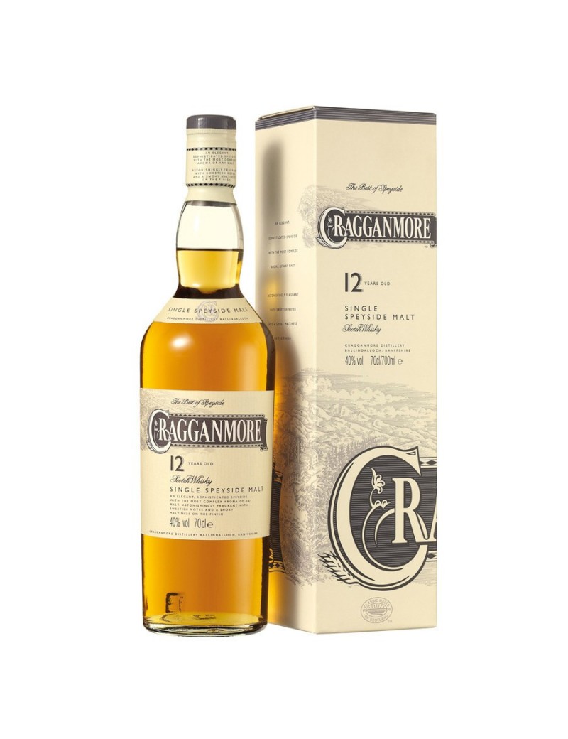 Whisky Cragganmore 12 ans 40% et son étui.