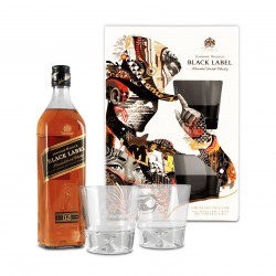 Whisky Johnnie Walker Black Label - Coffret avec deux verres