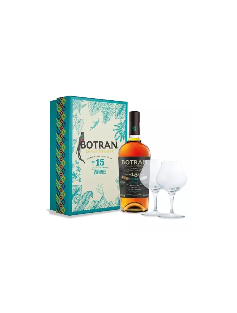 Botran 15 ans coffret 2 verres - 40%