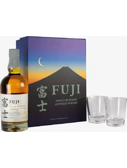 Whisky KIRIN Fuji Blended 46% en coffret avec 2 verres - MonWhisky