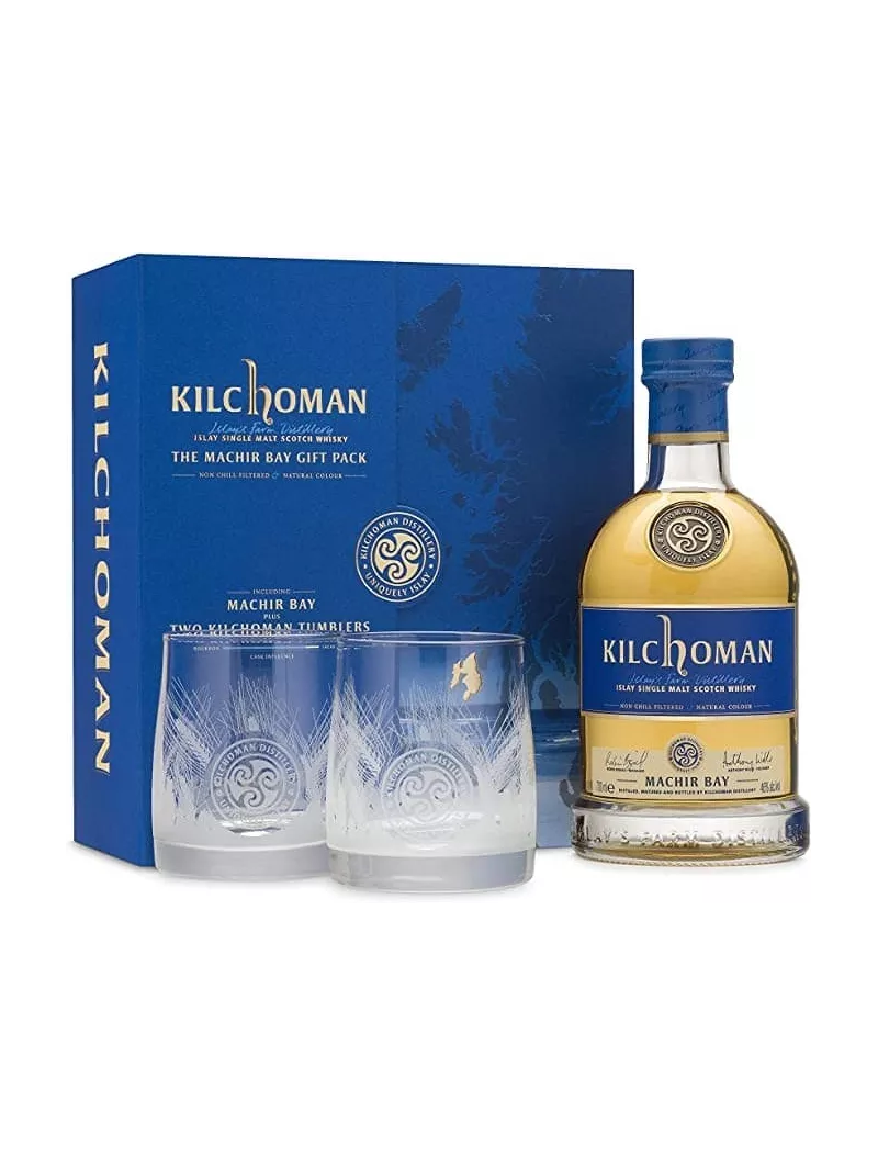 KILCHOMAN MACHIR Bay 46% 70 cl  + 2 verres inclus