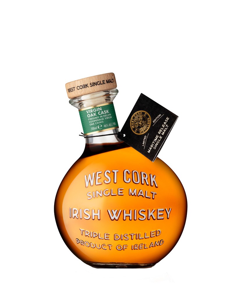 Whiskey WEST CORK Virgin Oak Cask Finished Maritime Bottle 46%