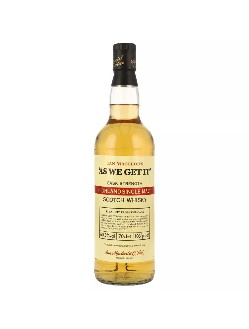 AS WE GET IT Cask Strength Single Malt 60.5% AS WE GET IT Cask Strength Single Malt 60.5%