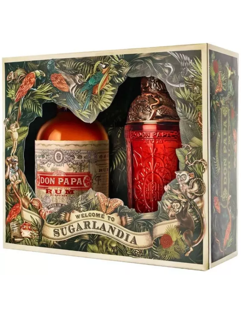 DON PAPA 7 Year Old Rum Gift Set + Shaker 40% | MonWhisky.fr DON PAPA 7 Year Old Rum Gift Set + Shaker 40% | MonWhisky.fr
