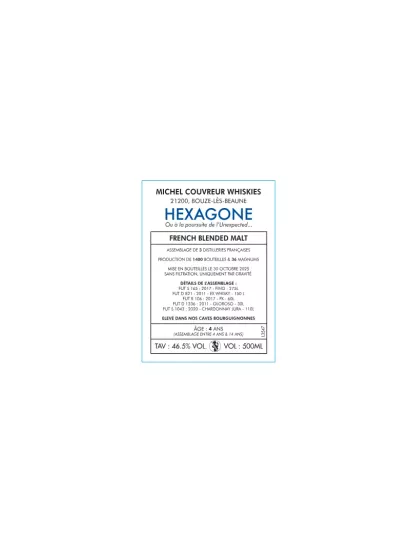 Hexagone 55% by Michel Couvreur – Limited Edition | MonWhisky.fr