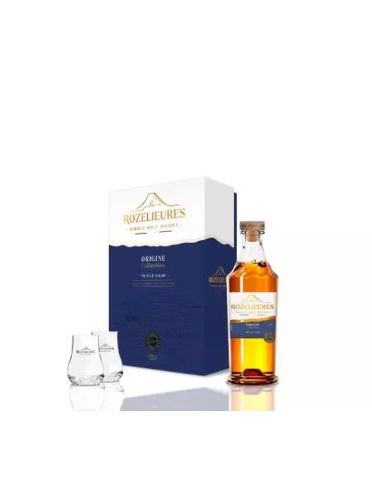 Coffret ROZELIEURES Origine Collection Triple Cask + 2 verres