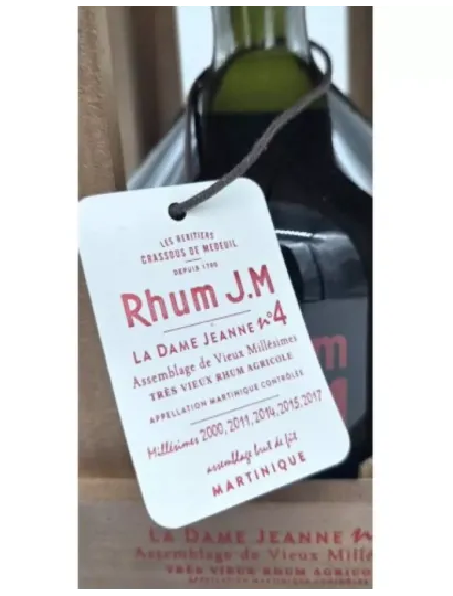 Rhum JM - Dame-Jeanne n°4  47,6%