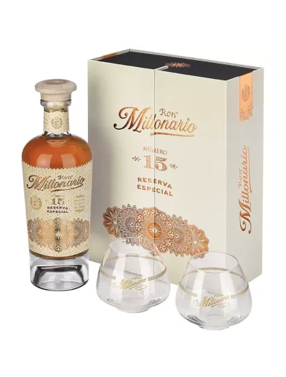 MILLONARIO - Solera 15 Coffret 2 Verres - 40%