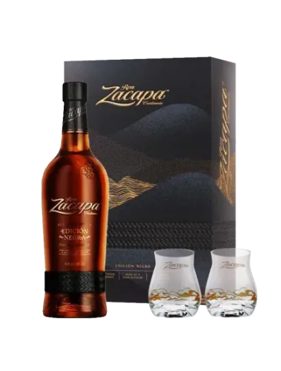 Zacapa Edicion Negra 43% - coffret 2 verres
